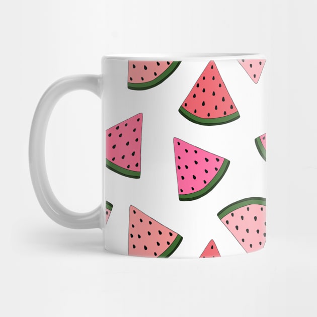 Colorful watermelon hand drawn pattern by bigmomentsdesign